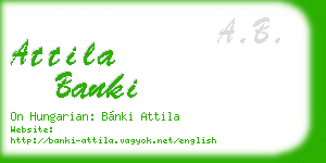 attila banki business card